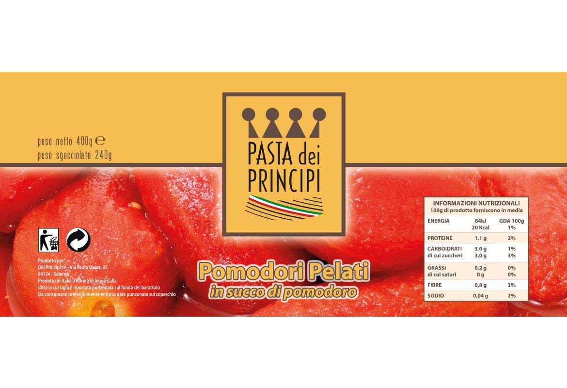 Peeled Tomatoes Label
